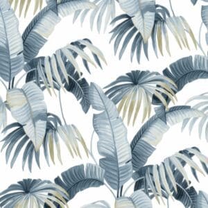 Walfab Vision Teal indoor-outdoor fabric in oceanic blue-green